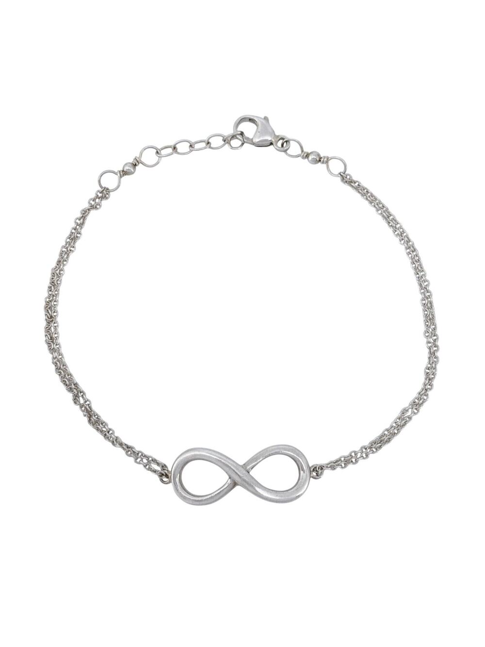 Vintage Sterling Silver 925 Infinity Symbol Bracelet 6"-7"
